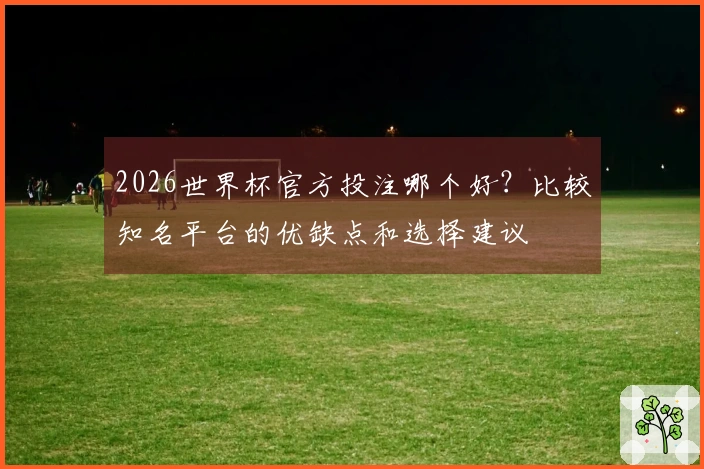 2026世界杯官方投注哪个好？比较知名平台的优缺点和选择建议